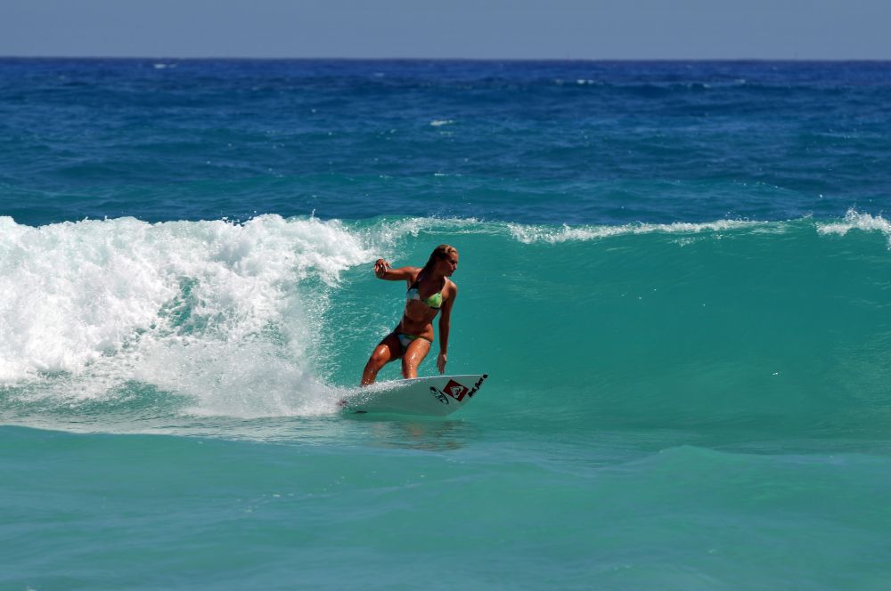 Summer surfing in Fuerteventura